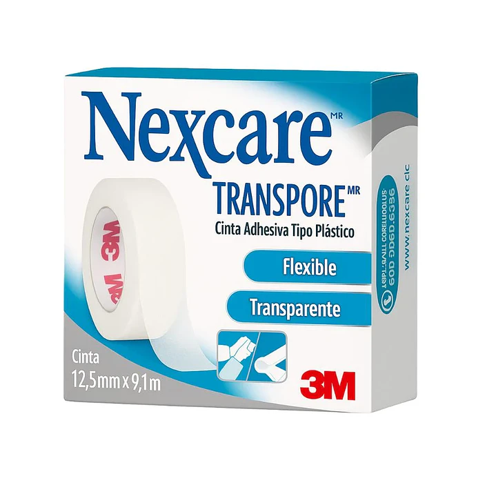 Cinta Nexcare Transpore 12.5 mm x 9.1 m 1