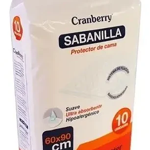 Sabanilla Protector de Cama 60 x 90 cm Cranberry 10 un.