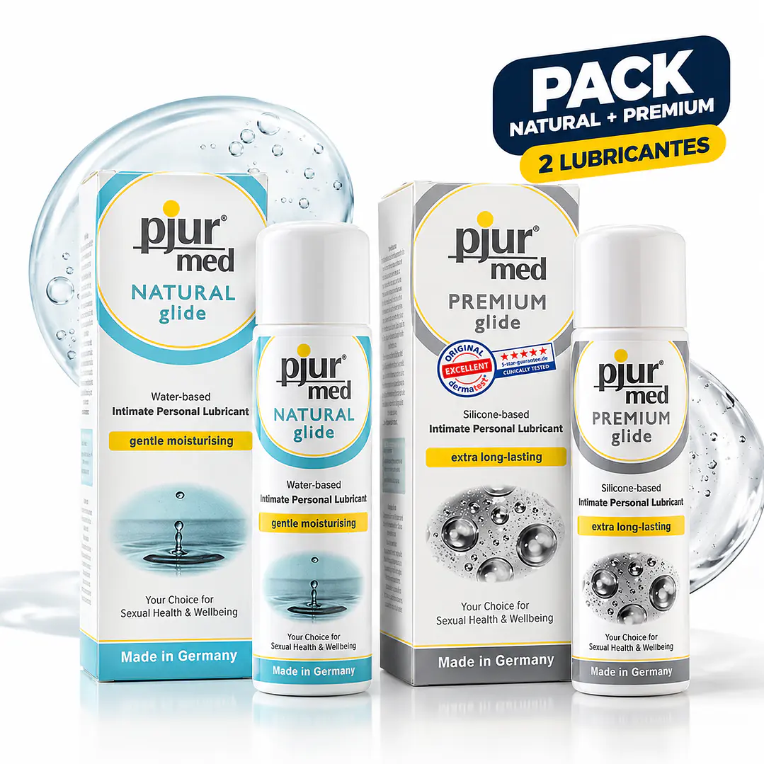 Pack Lubricantes Íntimos Pjur Premium Glide + Natural Glide 100 ml 1