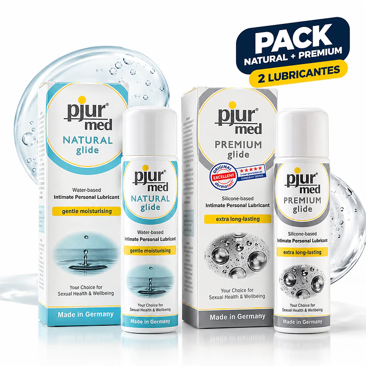 Pack Lubricantes Íntimos Pjur Premium Glide + Natural Glide 100 ml 1