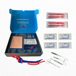 Simulador de suturas 14x11 cm + KIT 4 PIEZAS OPCION 5