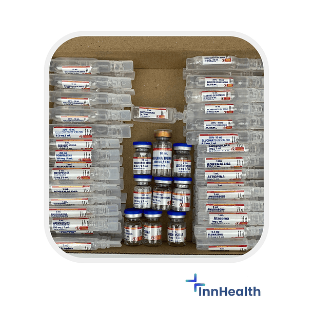 Kit de medicamentos simulados de carro de paro