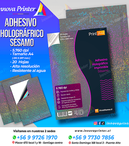 Papel Adhesivo Holográfico Sésamo