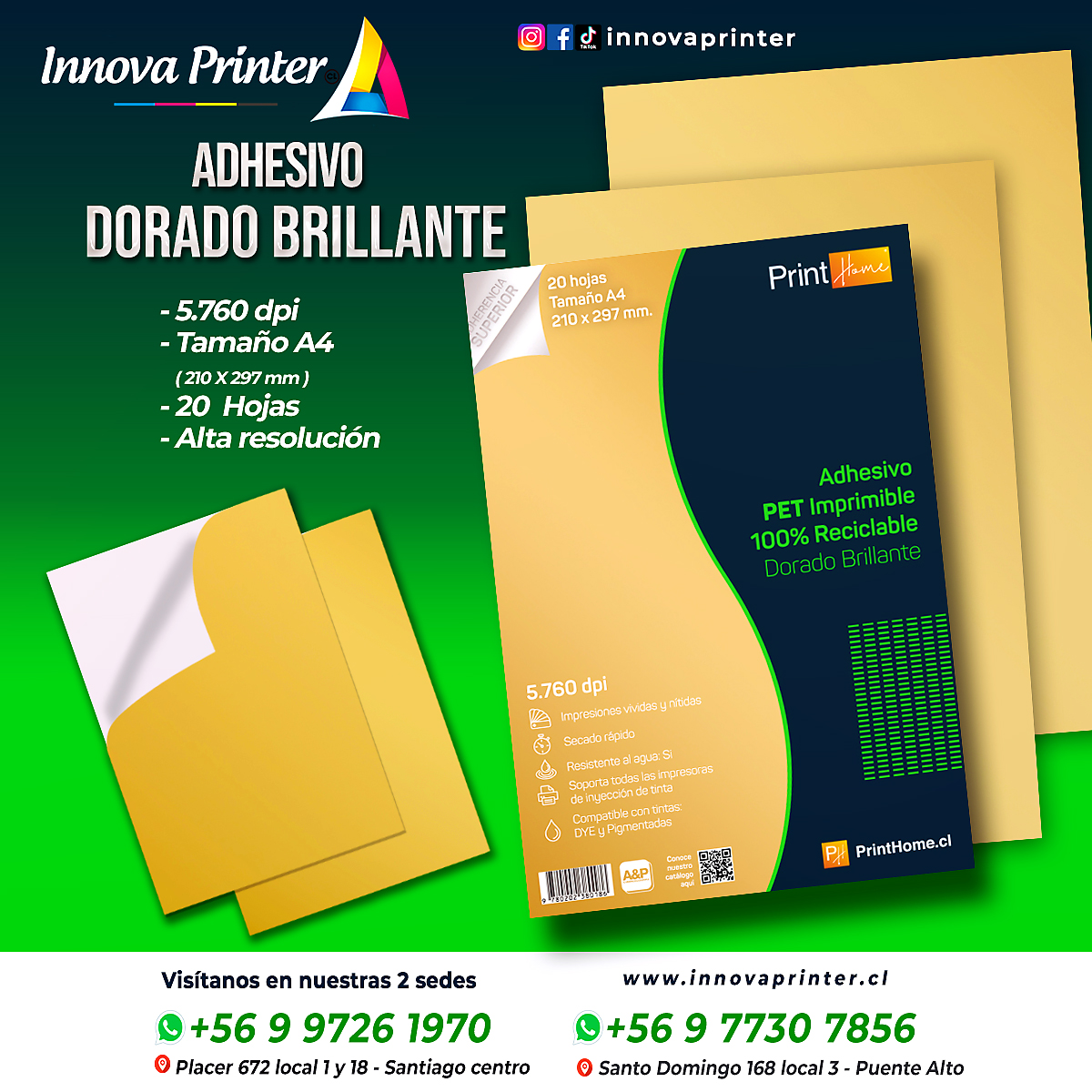 ADHESIVO DORADO BRILLANTE