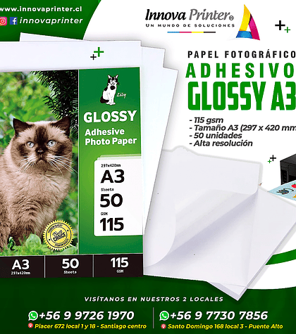 ADHESIVO A3 Glossy 115 gms