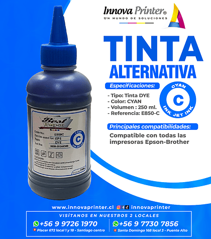 Tinta Alternativa E850 Cyan