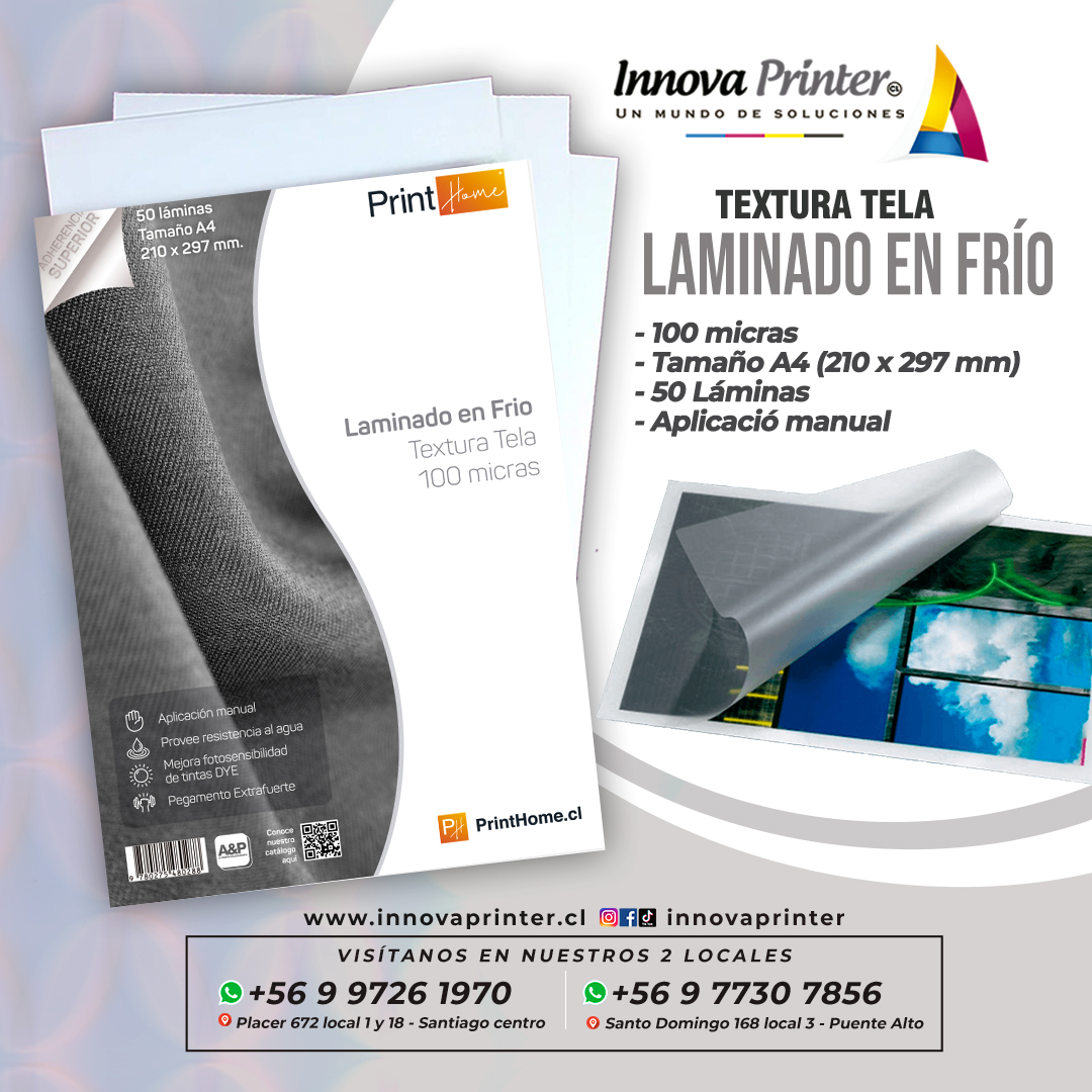 Laminado en frio tela 50 hojas tamaño A4