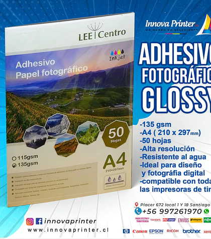 ADHESIVO GLOSSY A4 135G