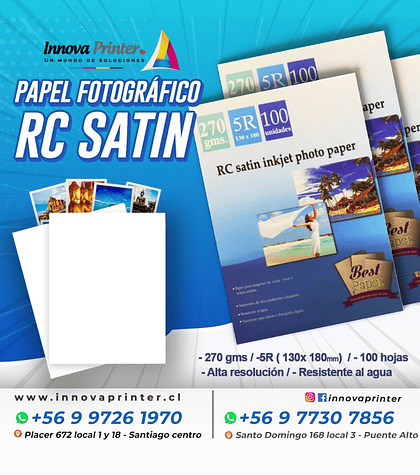 Papel fotografico profesional 5R-RC