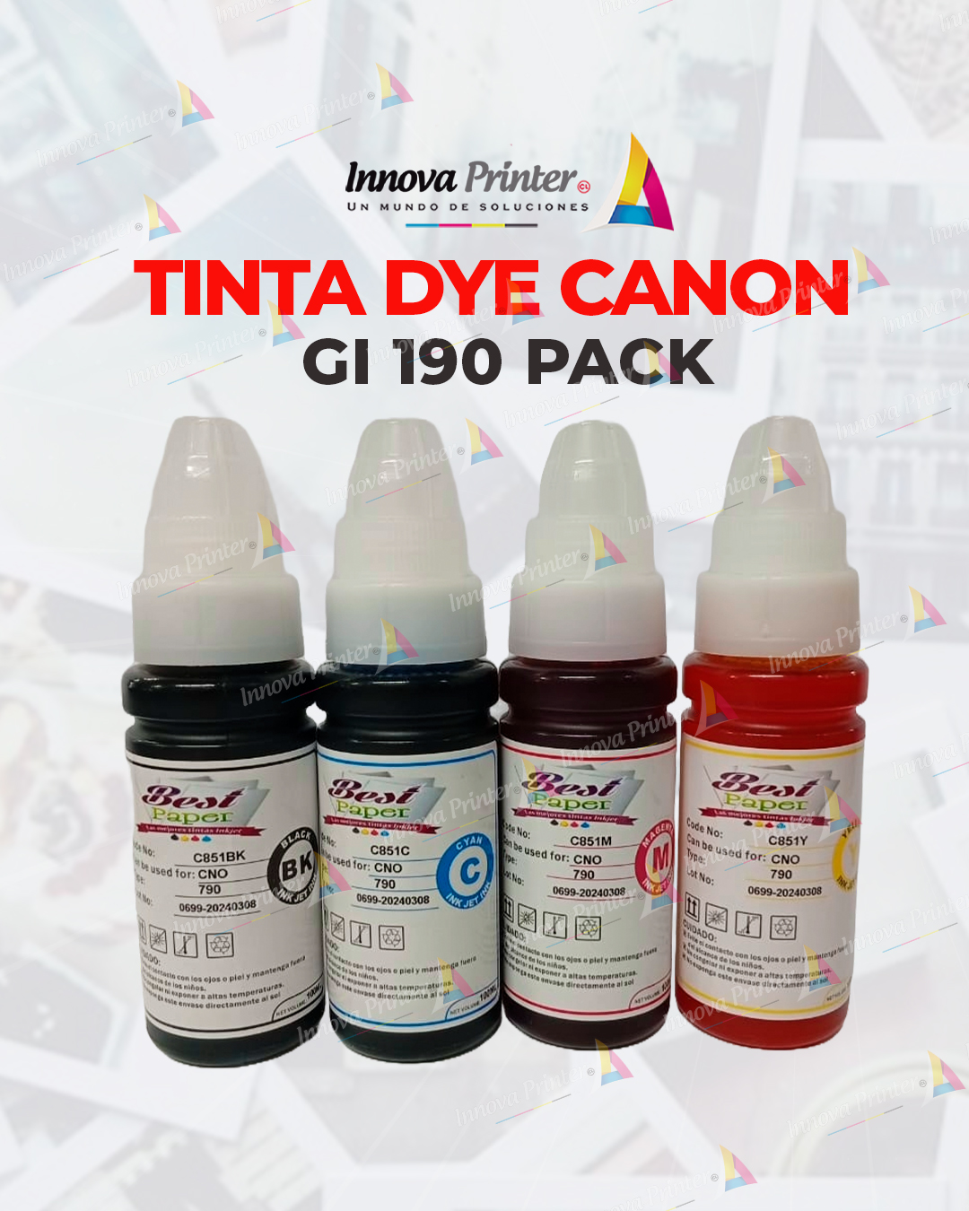 Botella De Tinta Gi-190 Amarillo Pixma Canon