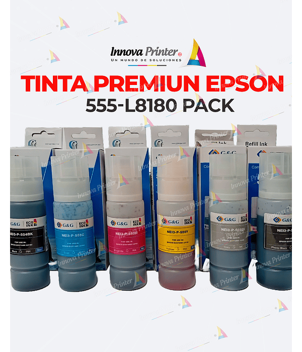 TINTA PREMIUM EPSON 555-L8180- PACK