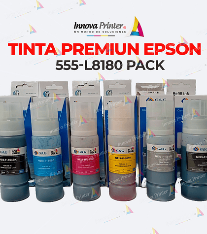 TINTA PREMIUM EPSON 555-L8180- PACK