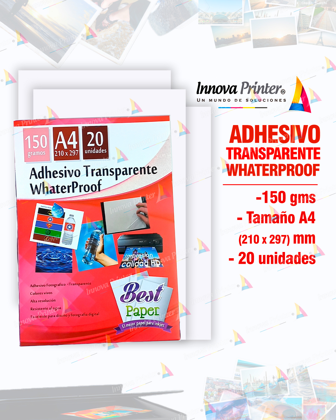ADHESIVO TRANSPARENTE WHATERPROOF