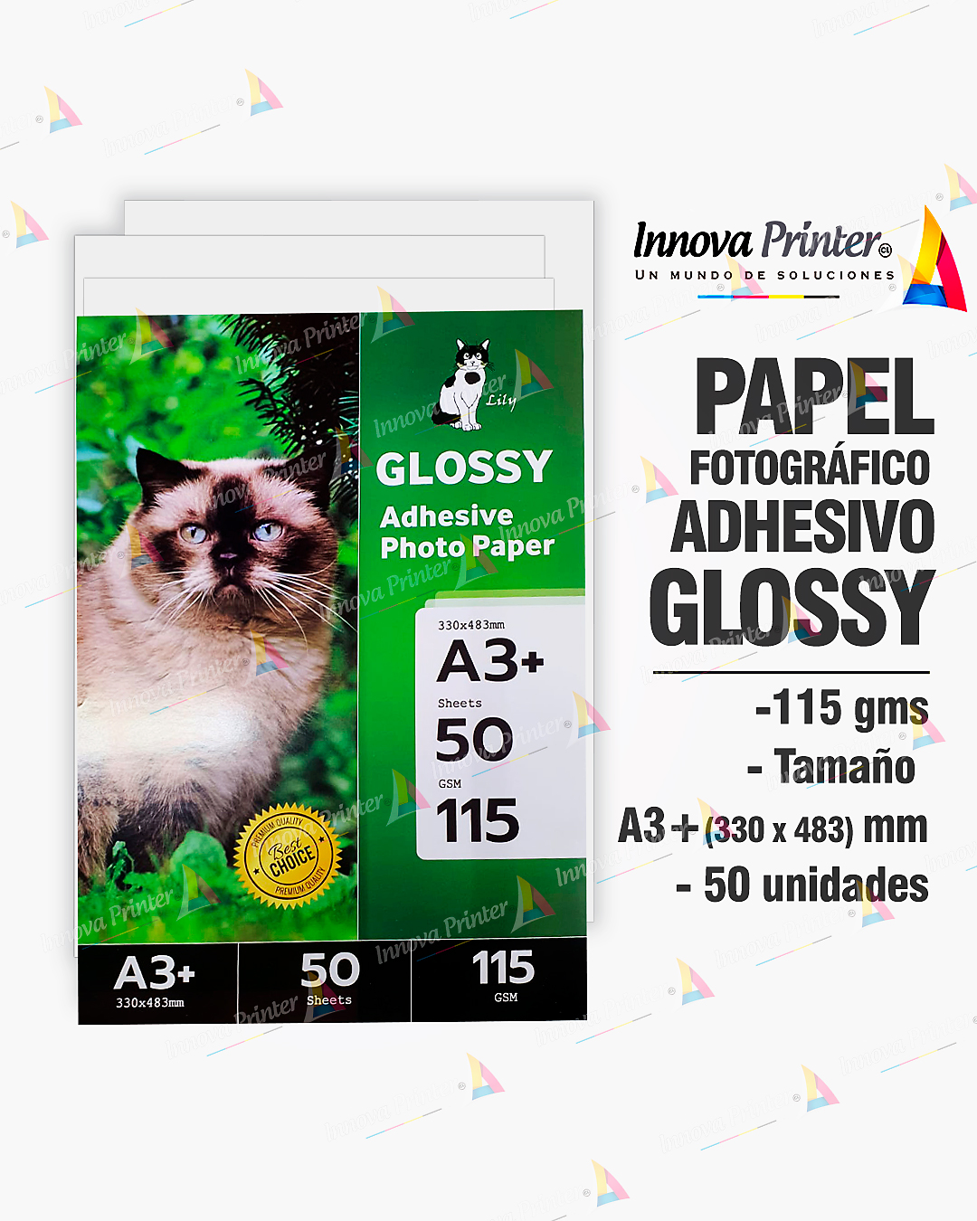 ADHESIVO GLOSSY A3+ 115G