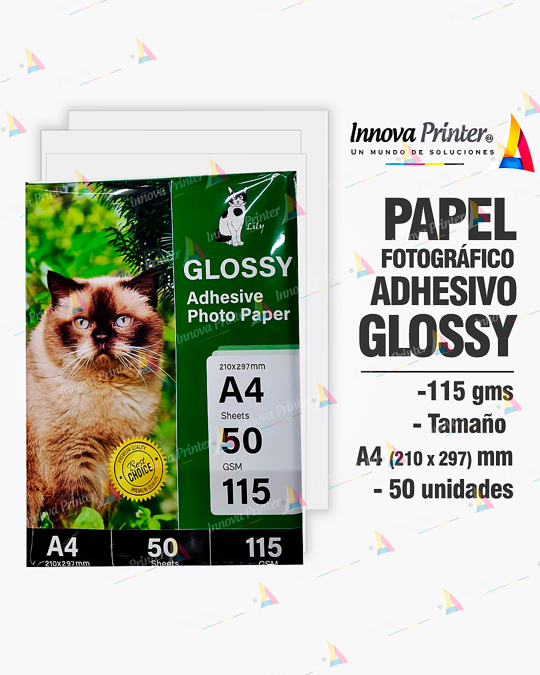 ADHESIVO GLOSSY A4 115G