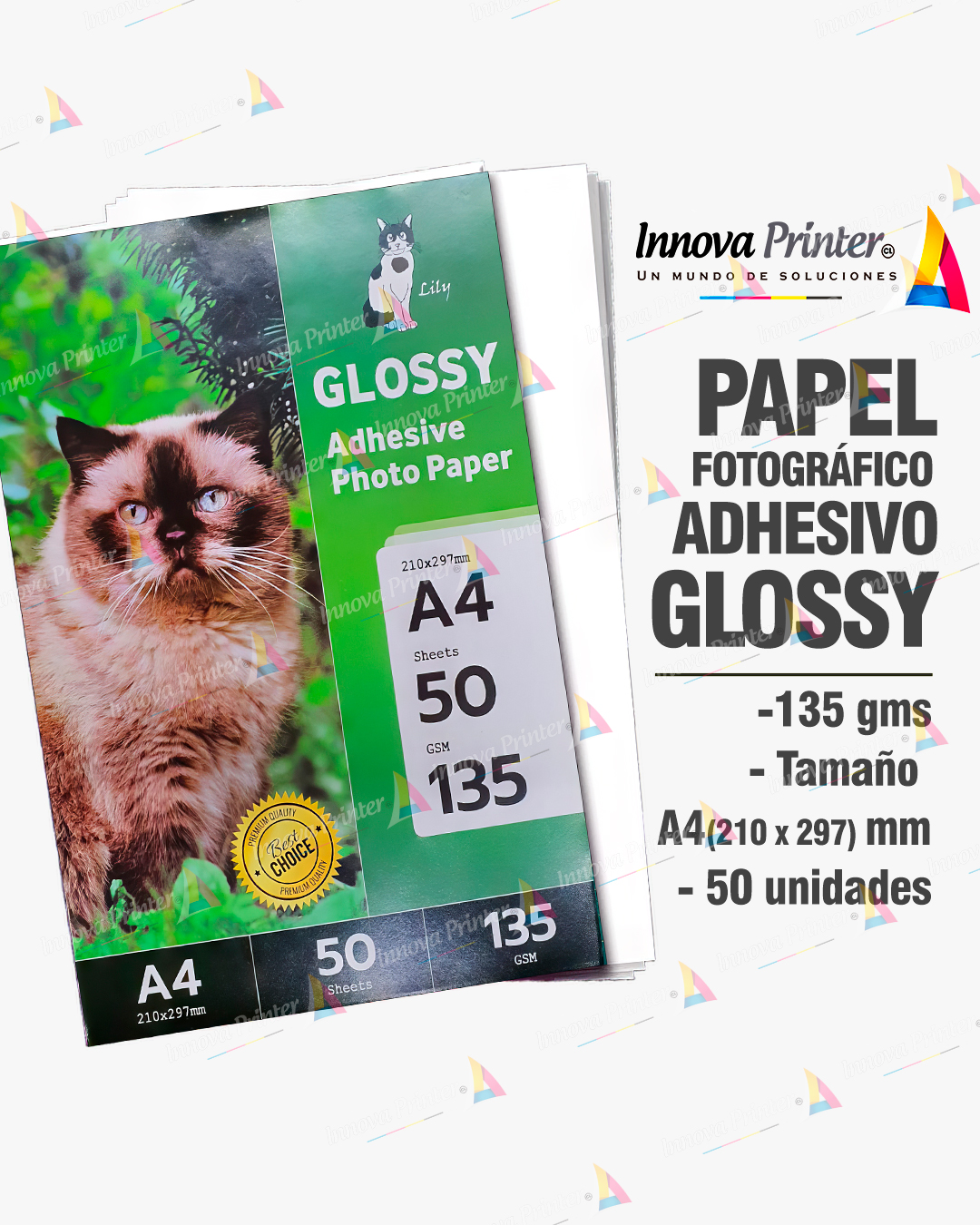 ADHESIVO GLOSSY A4 135G