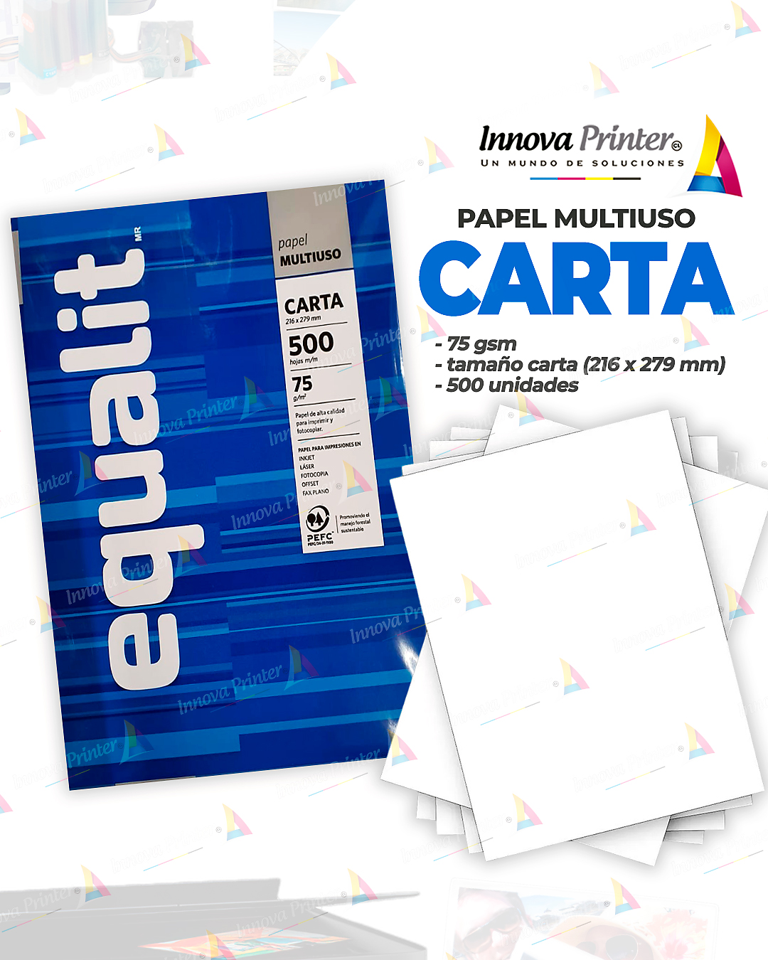 Papel Carta 75G -Multiusos