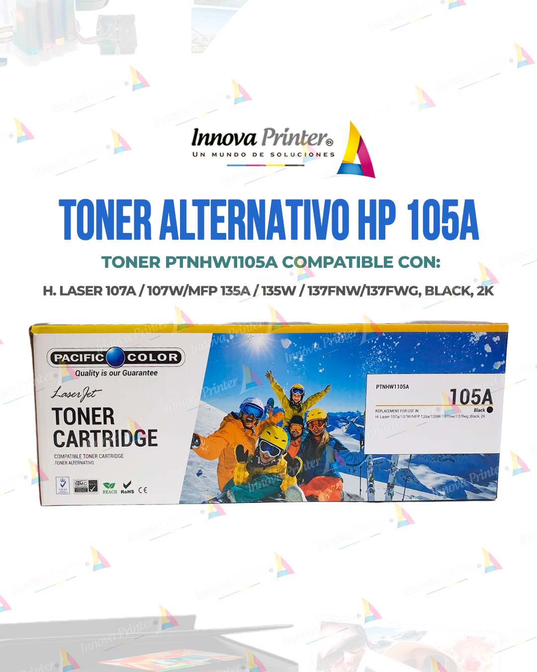 Toner Alternativo Para W1105a 107w 105a M135w 107a Con Chip