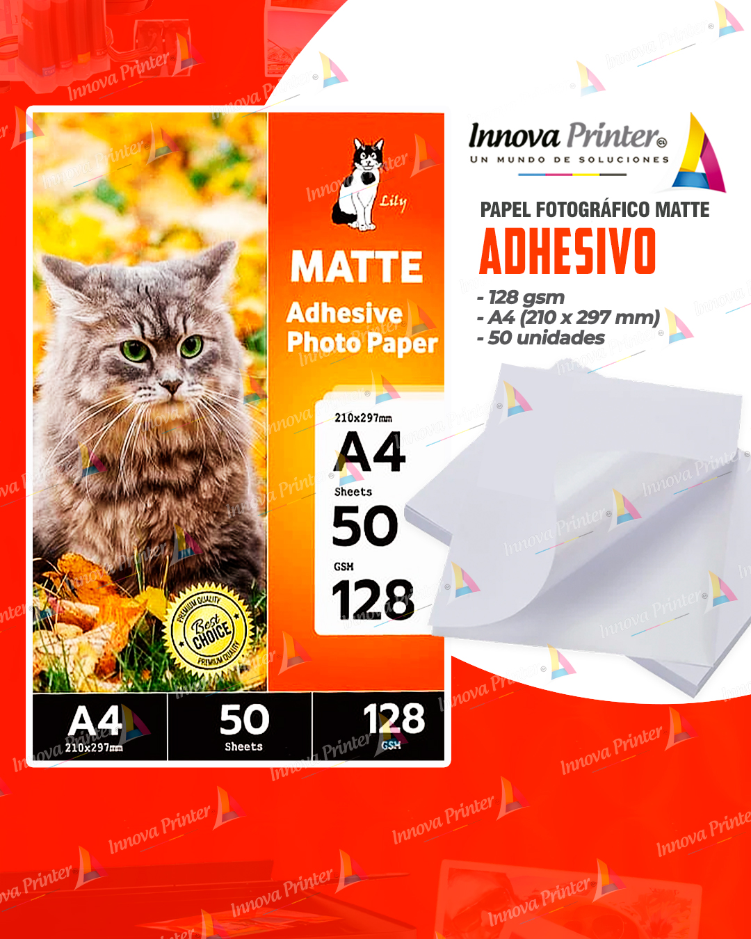 ADHESIVO MATE A4 128G