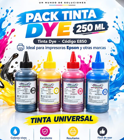 TINTA DYE E-850 EPSON/UNIVERSAL PACK