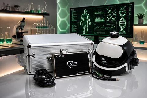Escáner Analizador Cuántico NLS 18D | Sistema No Lineal Biorresonancia — Paquete Casco 2026