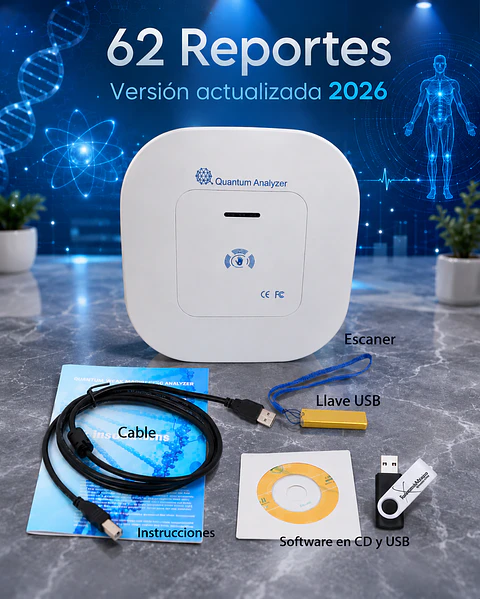 Analizador Cuántico de Mano 2026 | Compacto Sensor de Palma 62 Reportes