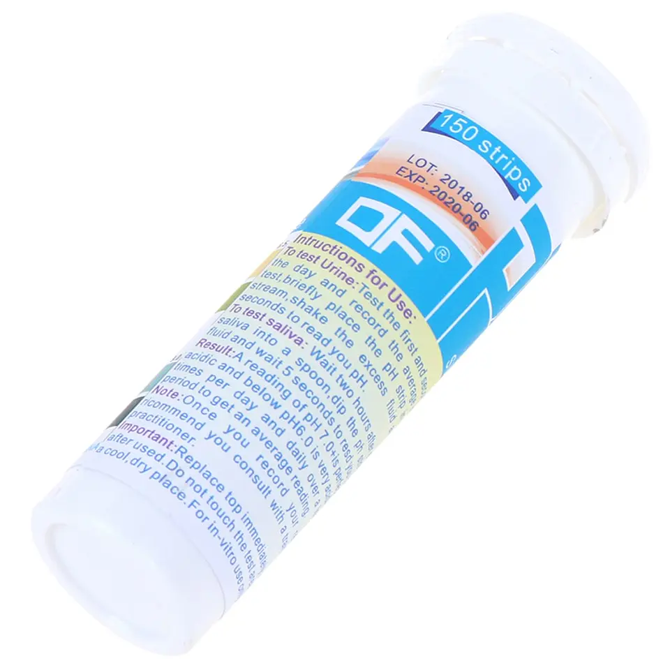 Tiras Reactivas pH para Orina y Saliva | 150 Tiras Medidoras de pH 6