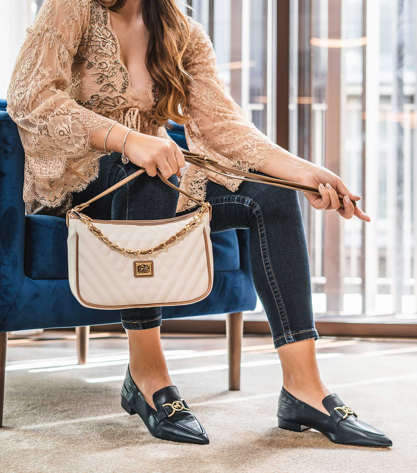 Sapato Baixo Navy Line 2