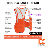 Chaleco de Hidratacion INOXTO TopSpeed Space 3.5L. Naranja + 2 Soft Flasks ALIVE de 500ml.