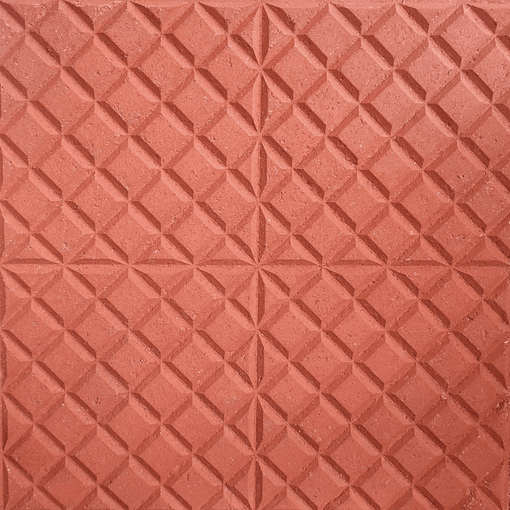 Baldosa diagonal vereda roja 40x40