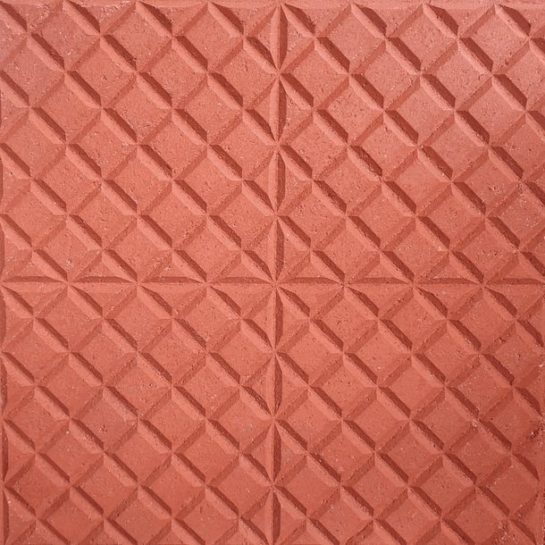 Baldosa diagonal vereda roja 40x40 1