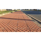 Baldosa diagonal vereda roja 40x40 2