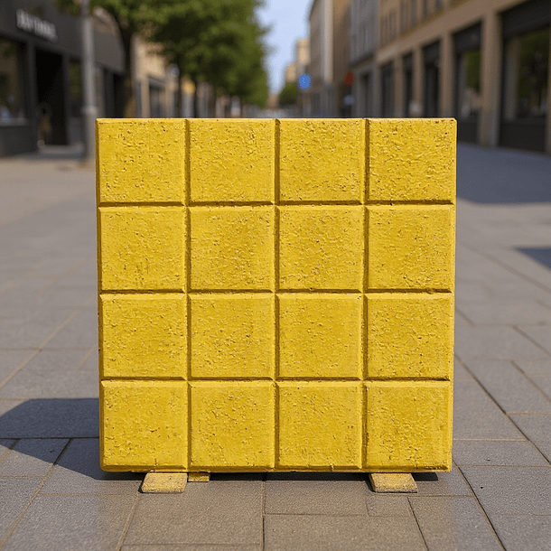 Baldosa 16 panel amarilla 40x40 2