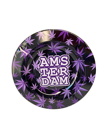 Cinzeiro de Metal Amsterdam Leaves Purple
