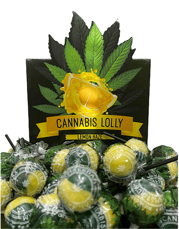 Pirulitos de Cannabis Lemon Haze Sem THC (18g)