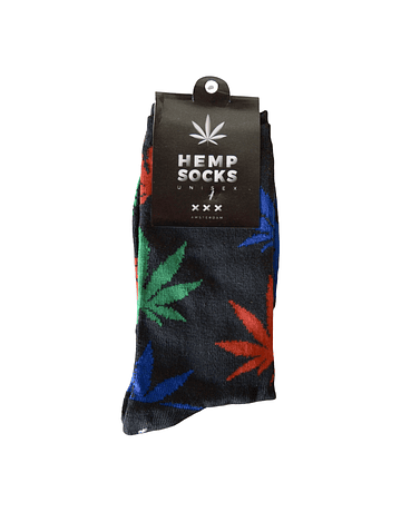 Cannabis Socks Unisex Black 40cm 