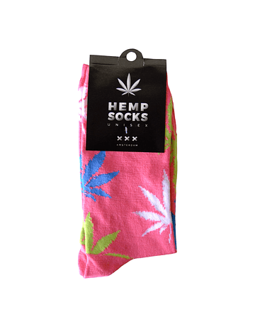 Cannabis Socks Unisex Pink 40cm 