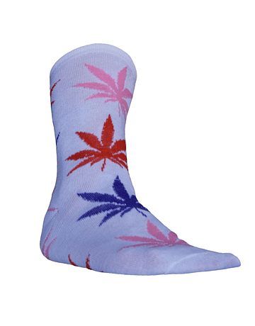 Cannabis Socks Unisex White 40cm 