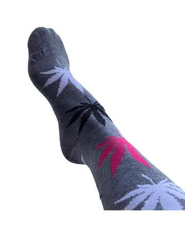 Cannabis Socks Unisex Gray 40cm 