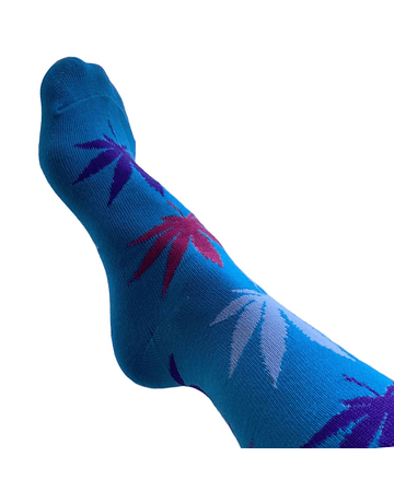 Cannabis Socks Unisex Blue 40cm 
