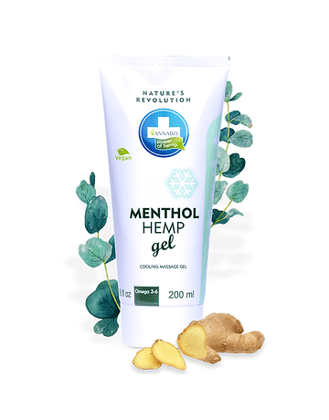 Gel de Massagem Refrescante de Cânhamo com Mentol - 200ml