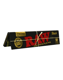 Mortalha Slim Classic RAW Black - 110 x 44 mm