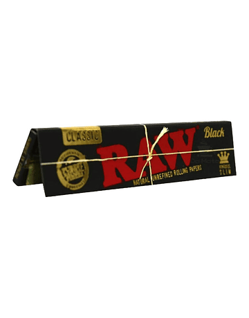 Mortalha Slim Classic RAW Black - 110 x 44 mm