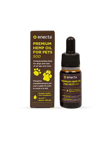 Óleo de cânhamo premium para cães - 500 mg, 10 ml