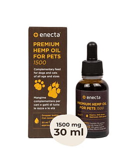 Óleo de cânhamo premium para cães e gatos - 1500 mg, 30 ml