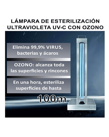 Lámpara de desinfección DUO100: UV-C+O3