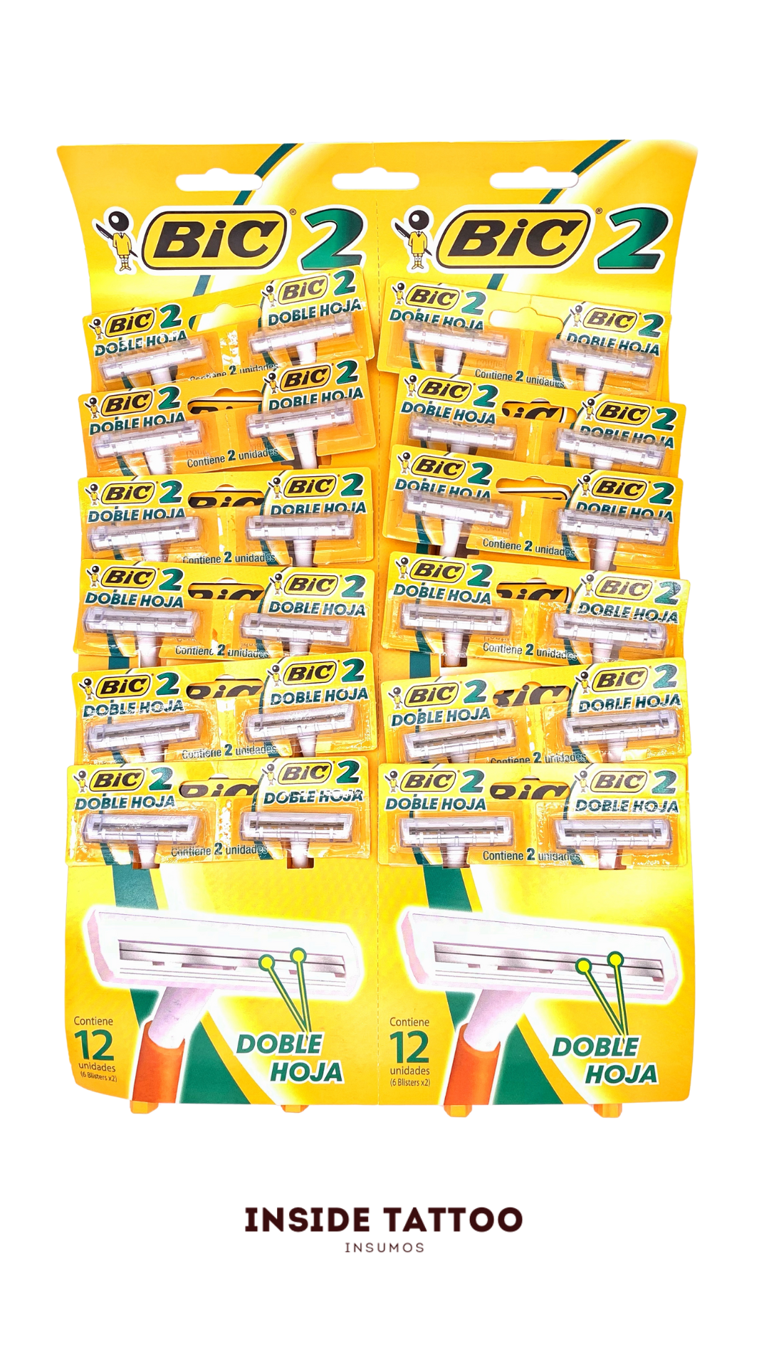 Afeitadora Desechable Bic doble hoja pack 24 un.