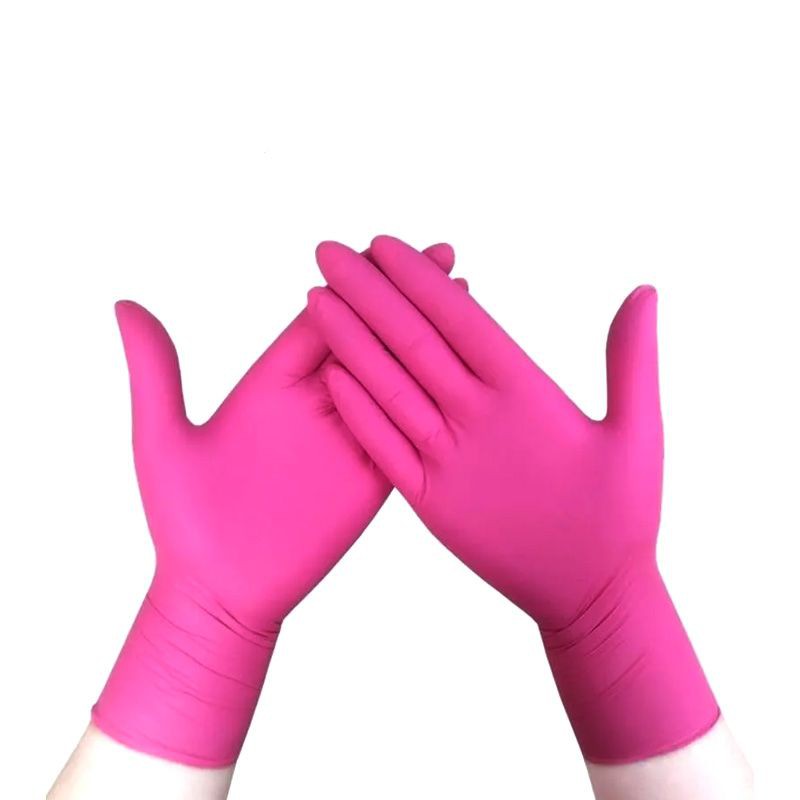 Guante Nitrilo Rosado Heile