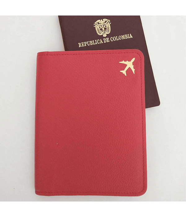 Portapasaporte Rojo