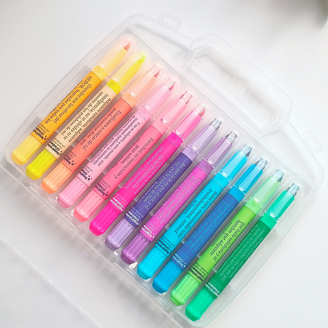 Set de 12 Destacadores de Gel con Maletín 4